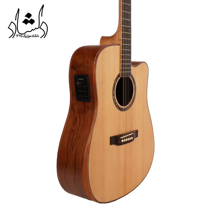 کنار گیتار آکوستیک فندر پیکابدار کاتوی قهوه ای