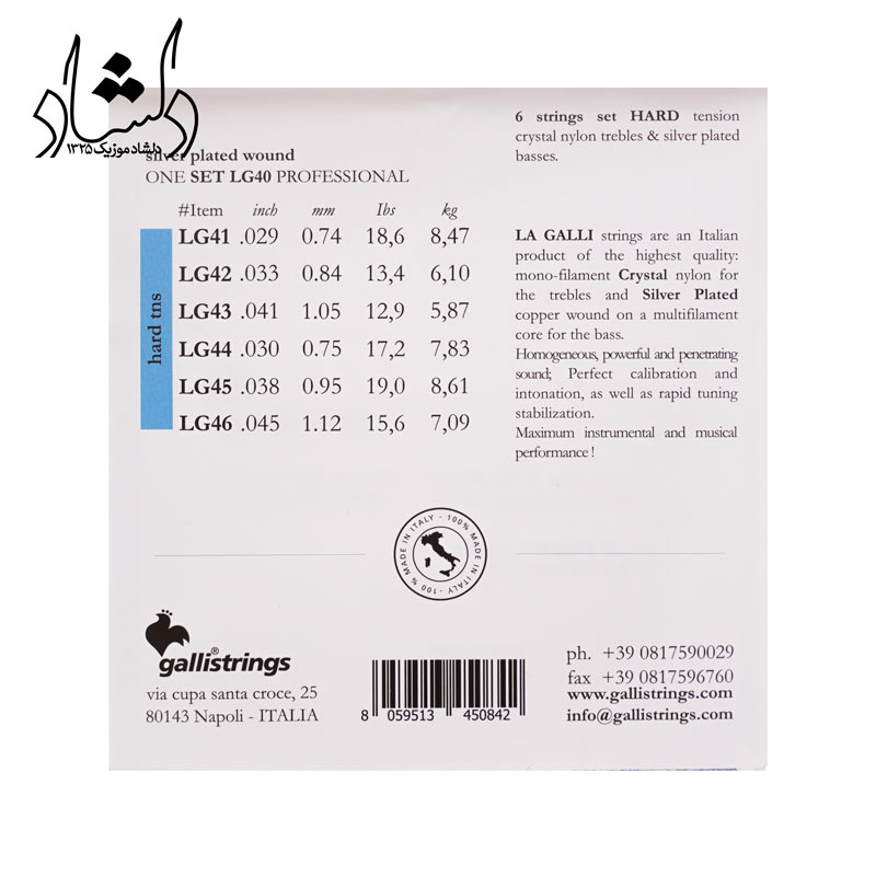 فروش انواع سازهای موسیقی ایرانی و خارجی بک سیم گالی LG40